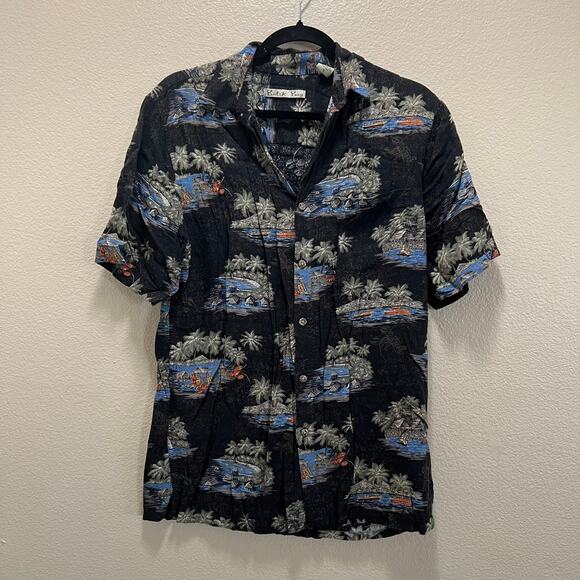 Batik Bay Vintage Hawaiian Dad Shirt Tourist Short Sleeve Collared Shirt Sz S - Picture 2 of 5